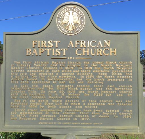 First African Baptist Church historical marker