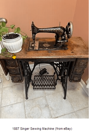 A sewing machine on a table

Description automatically generated