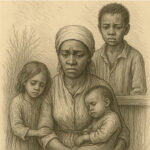 A widow with her children