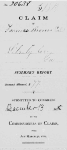 Frances Brown Southern Claims Commission image
