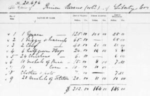 Property list from Prince Stevens SCC claim